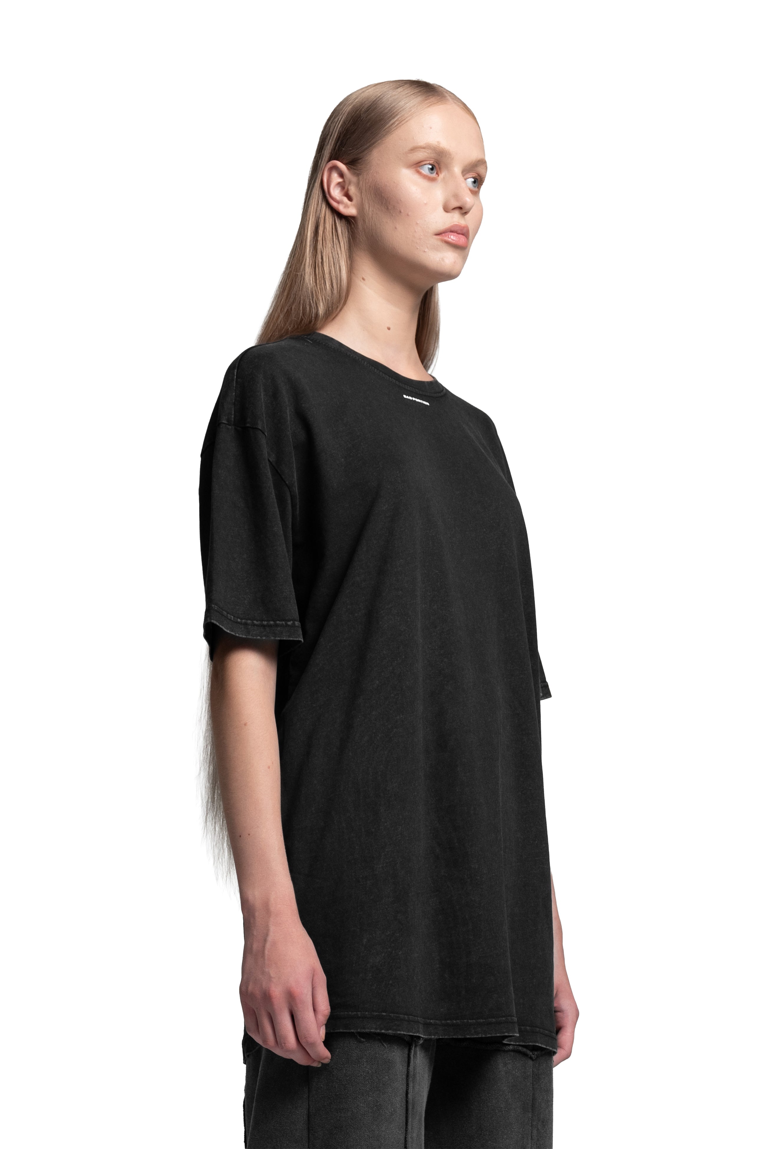 "ACID" Backprint T-Shirt Oversized in Black