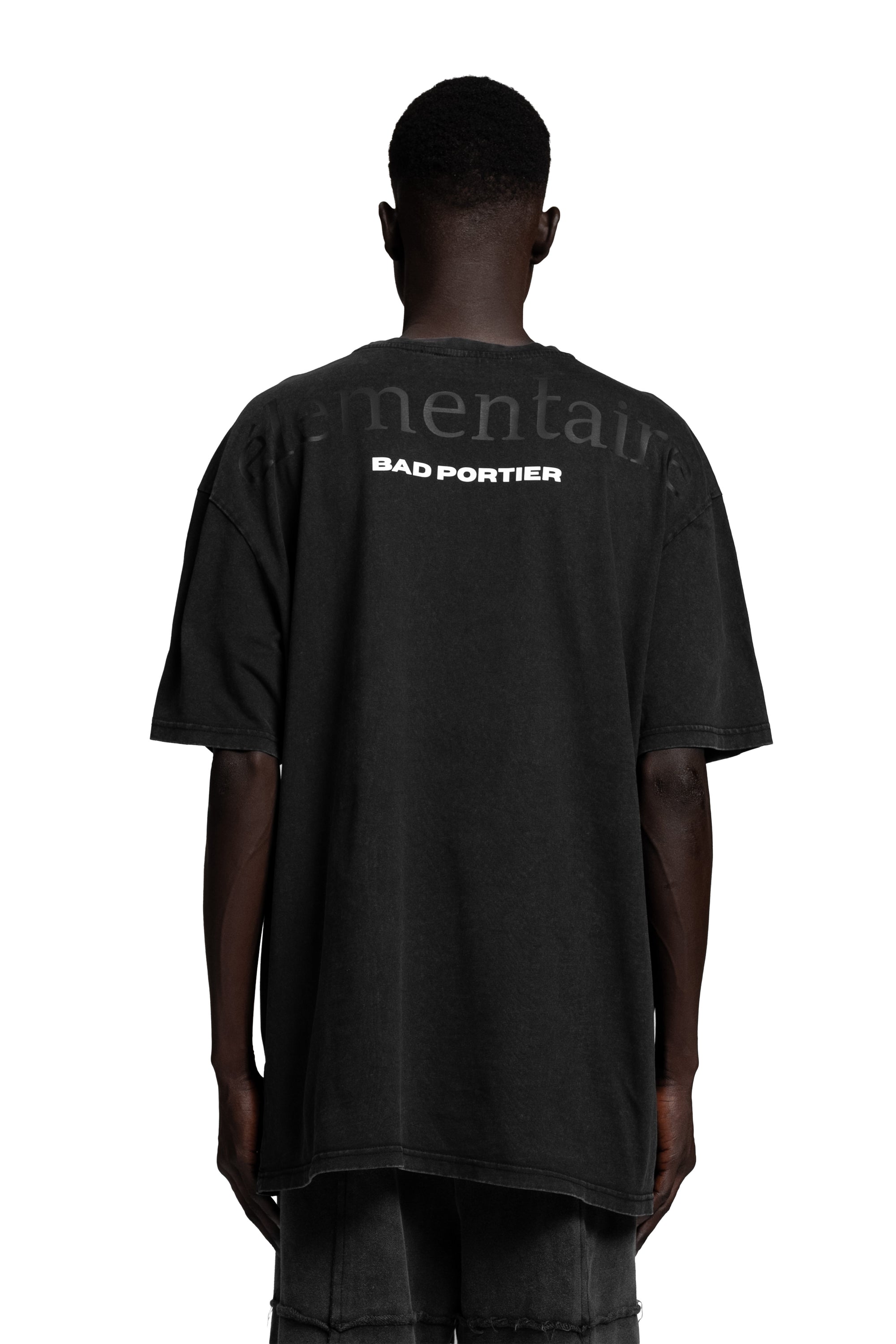 "ACID" Backprint T-Shirt Oversized in Black