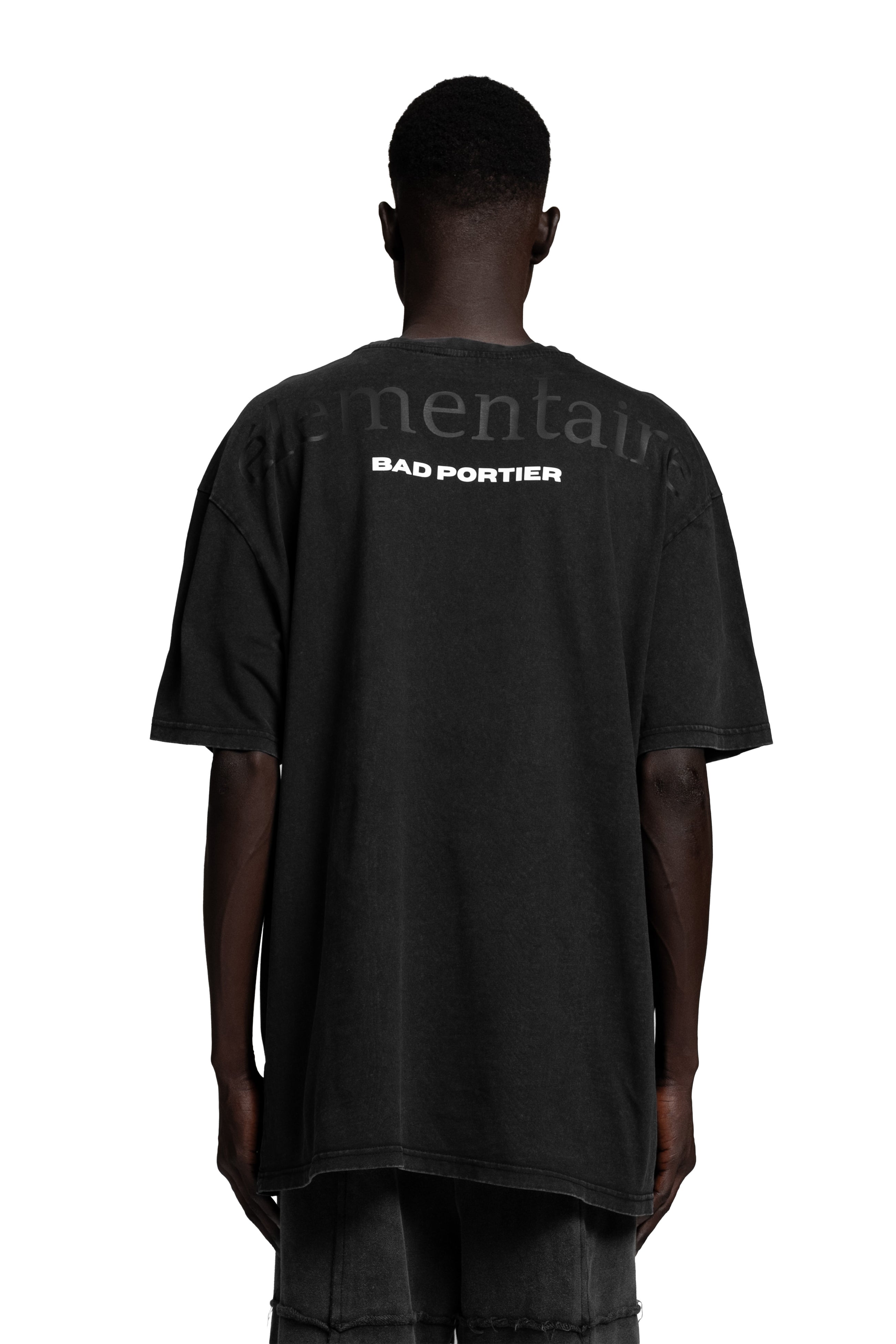 "ACID" Backprint T-Shirt Oversized in Black