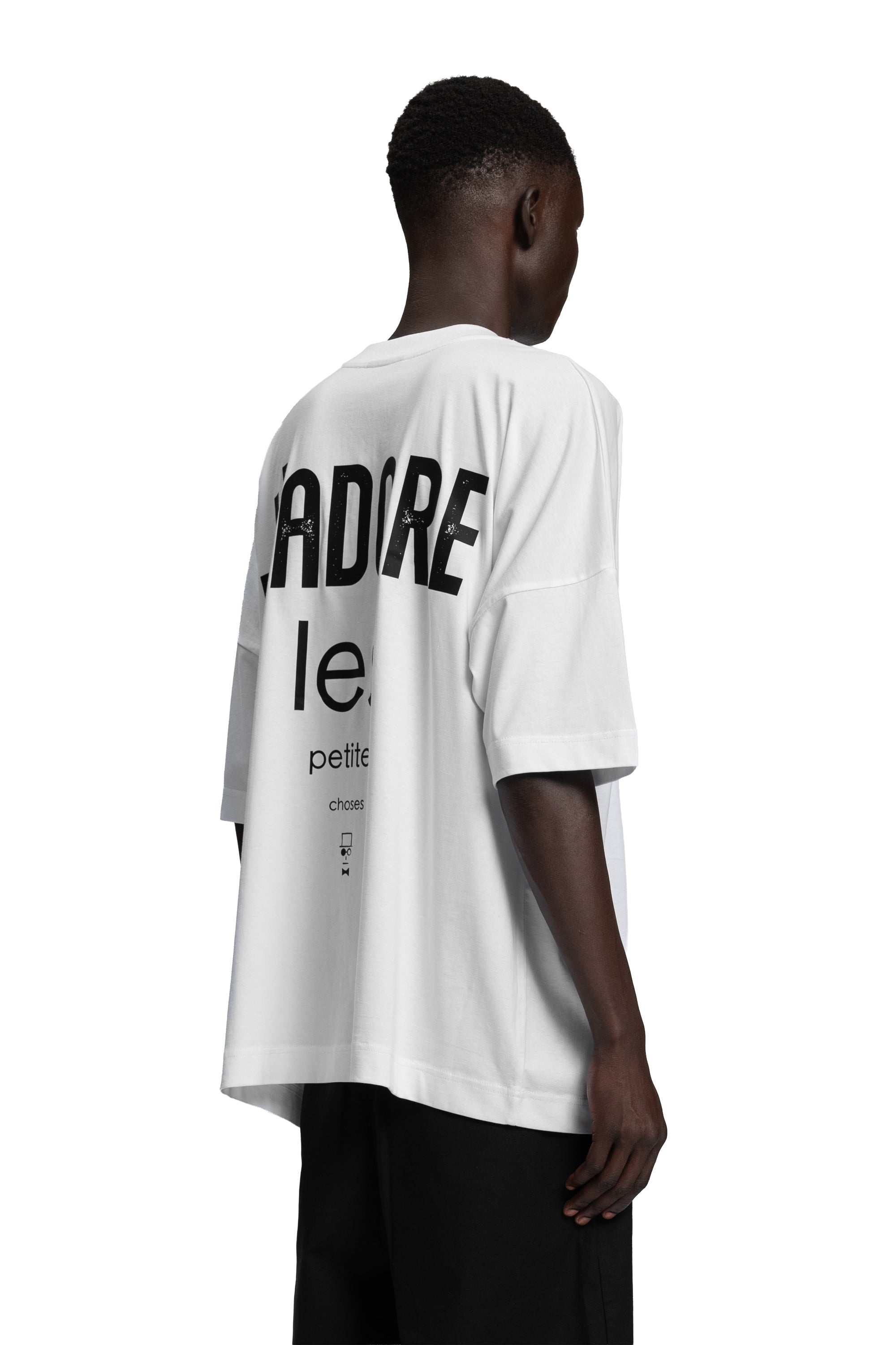 "J'ADORE" Backprint T-Shirt Regular in Weiß
