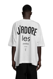 "J'ADORE" Backprint T-Shirt Regular in Weiß