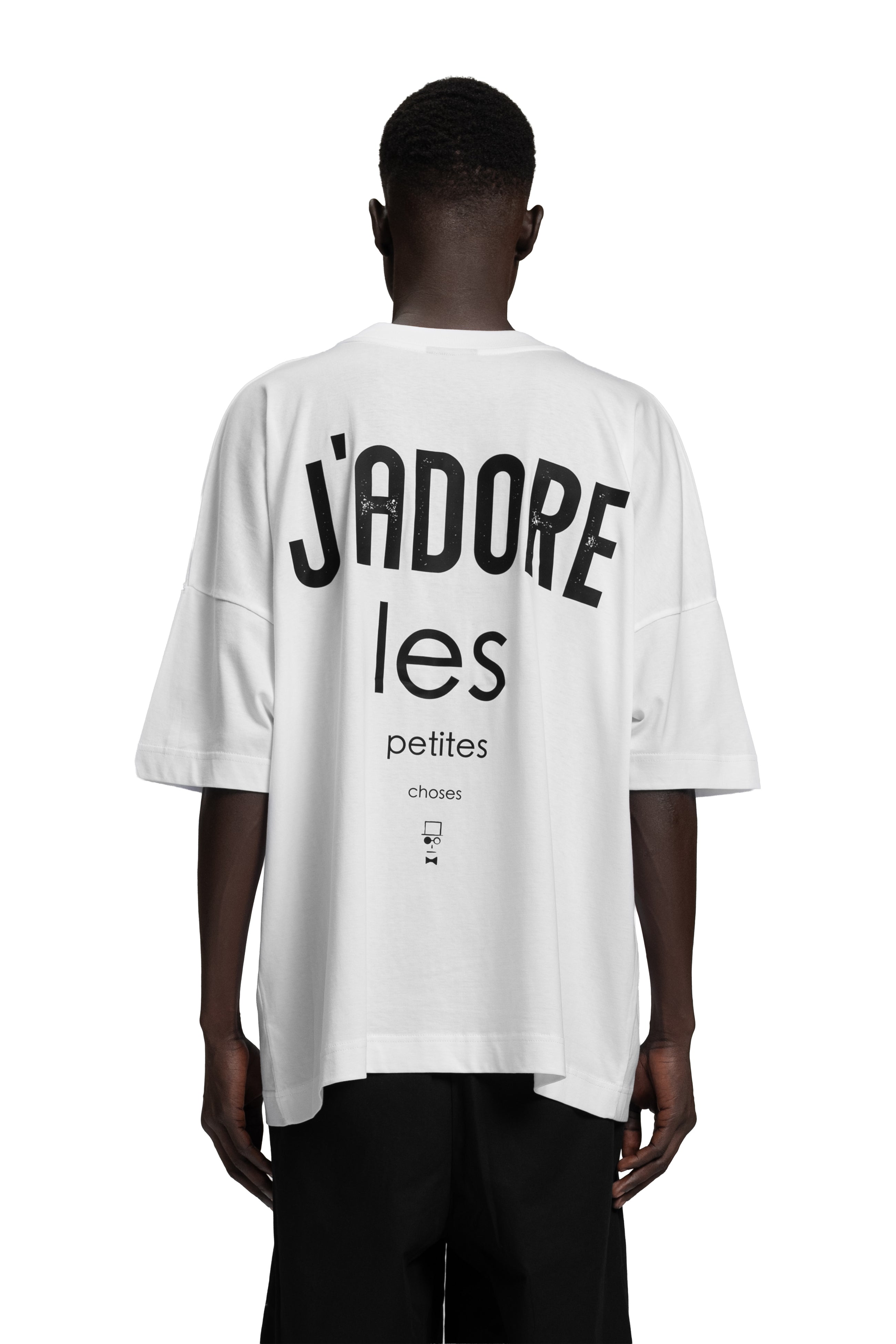 "J'ADORE" Backprint T-Shirt Regular in Weiß