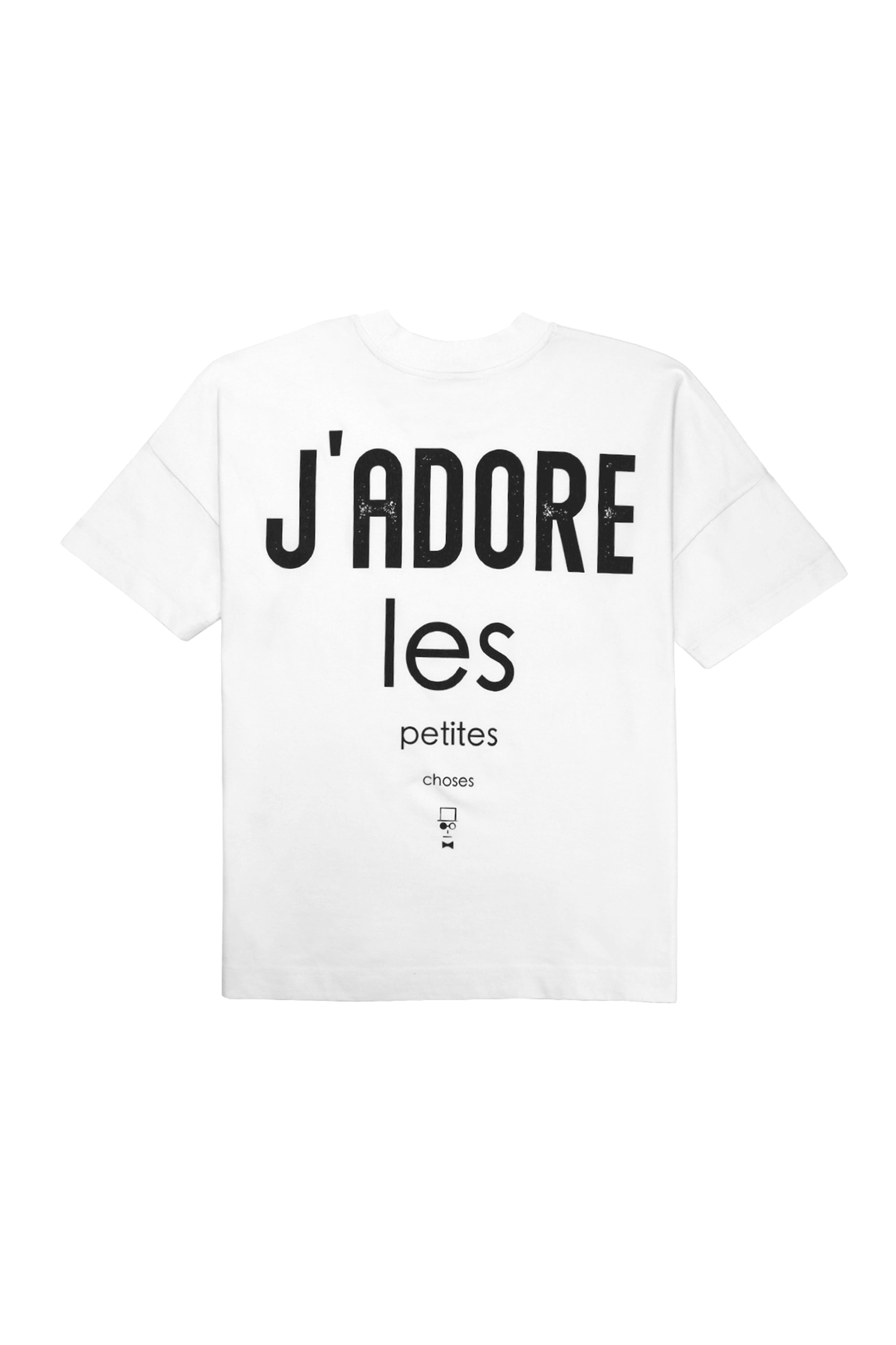 "J'ADORE" Backprint T-Shirt Regular in Weiß