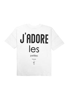 "J'ADORE" Backprint T-Shirt Regular in Weiß
