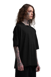 "CLFV" Chain T-Shirt Distressed Heavyweight in Schwarz