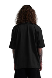 "CLFV" Chain T-Shirt Distressed Heavyweight in Schwarz
