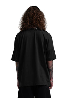 "CLFV" Chain T-Shirt Distressed Heavyweight in Schwarz