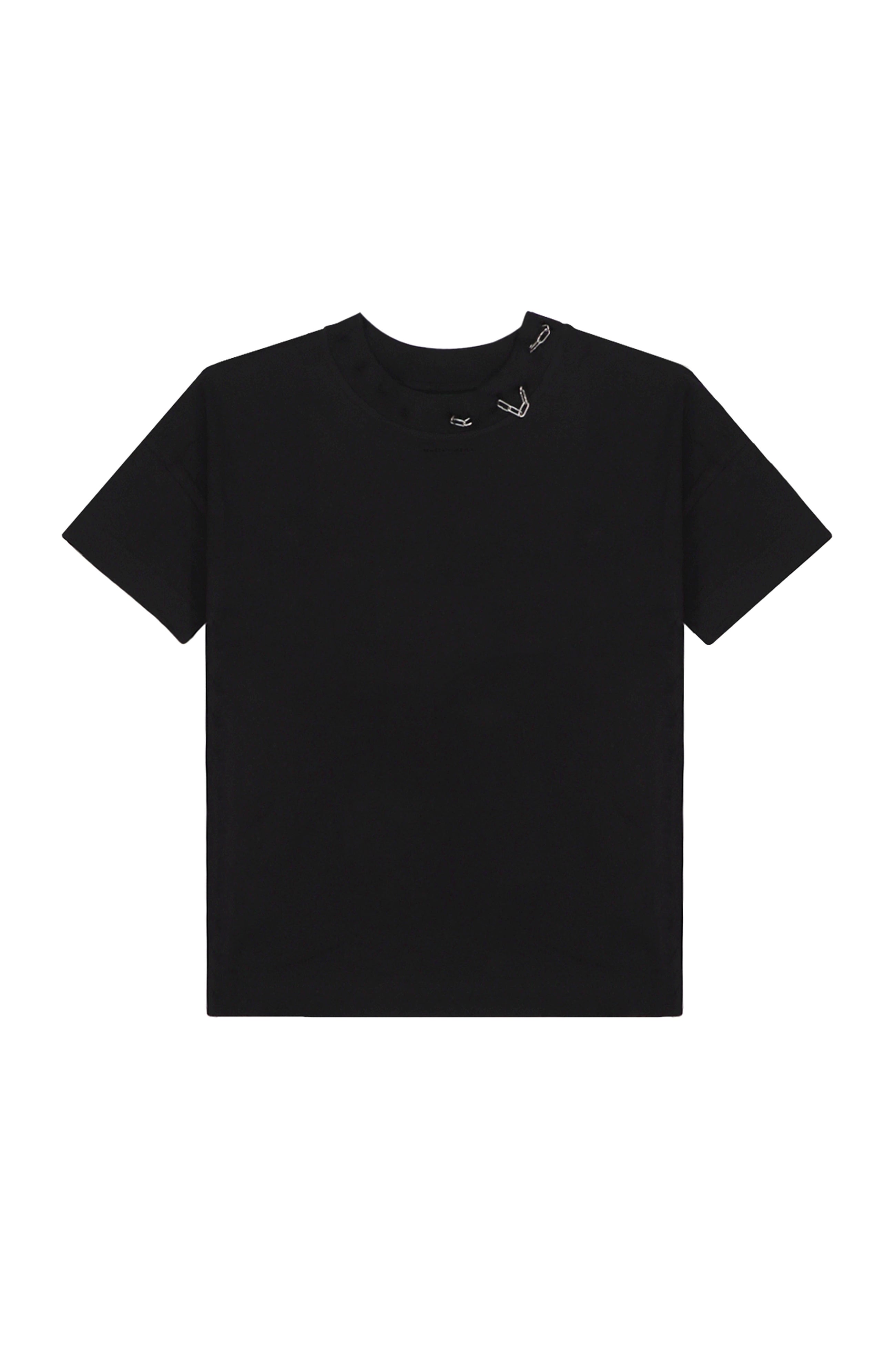 "CLFV" Chain T-Shirt Distressed Heavyweight in Schwarz