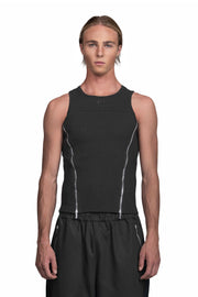 "STERNUM" Tanktop Black Slim Fit