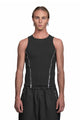 "STERNUM" Tanktop Black Slim Fit