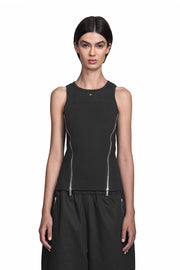 "STERNUM" Tanktop Black Slim Fit