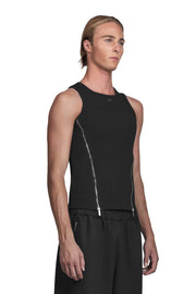 "STERNUM" Tanktop Black Slim Fit