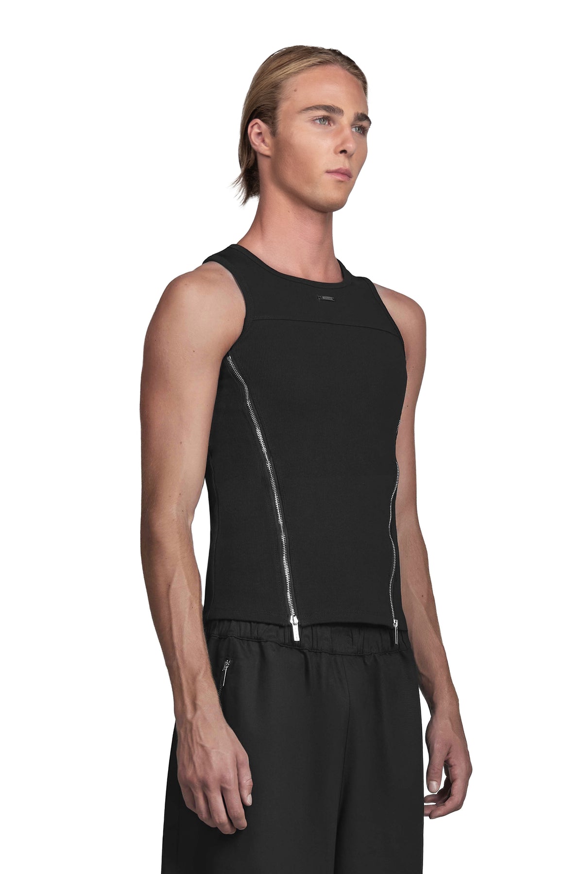 "STERNUM" Tanktop Black Slim Fit