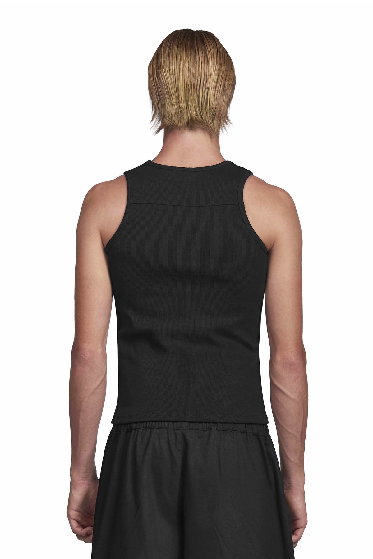 "STERNUM" Tanktop Black Slim Fit