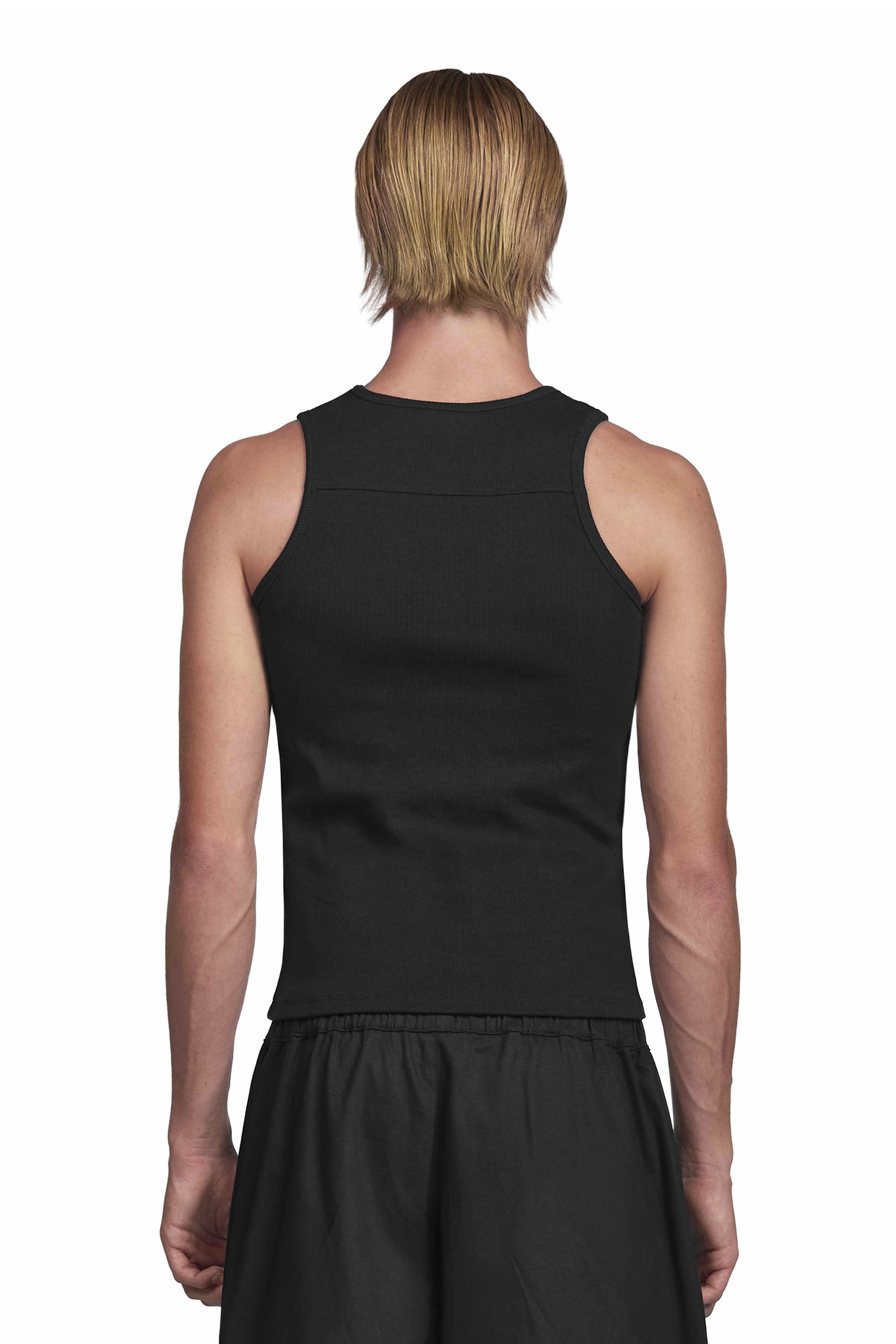 "STERNUM" Tanktop Black Slim Fit
