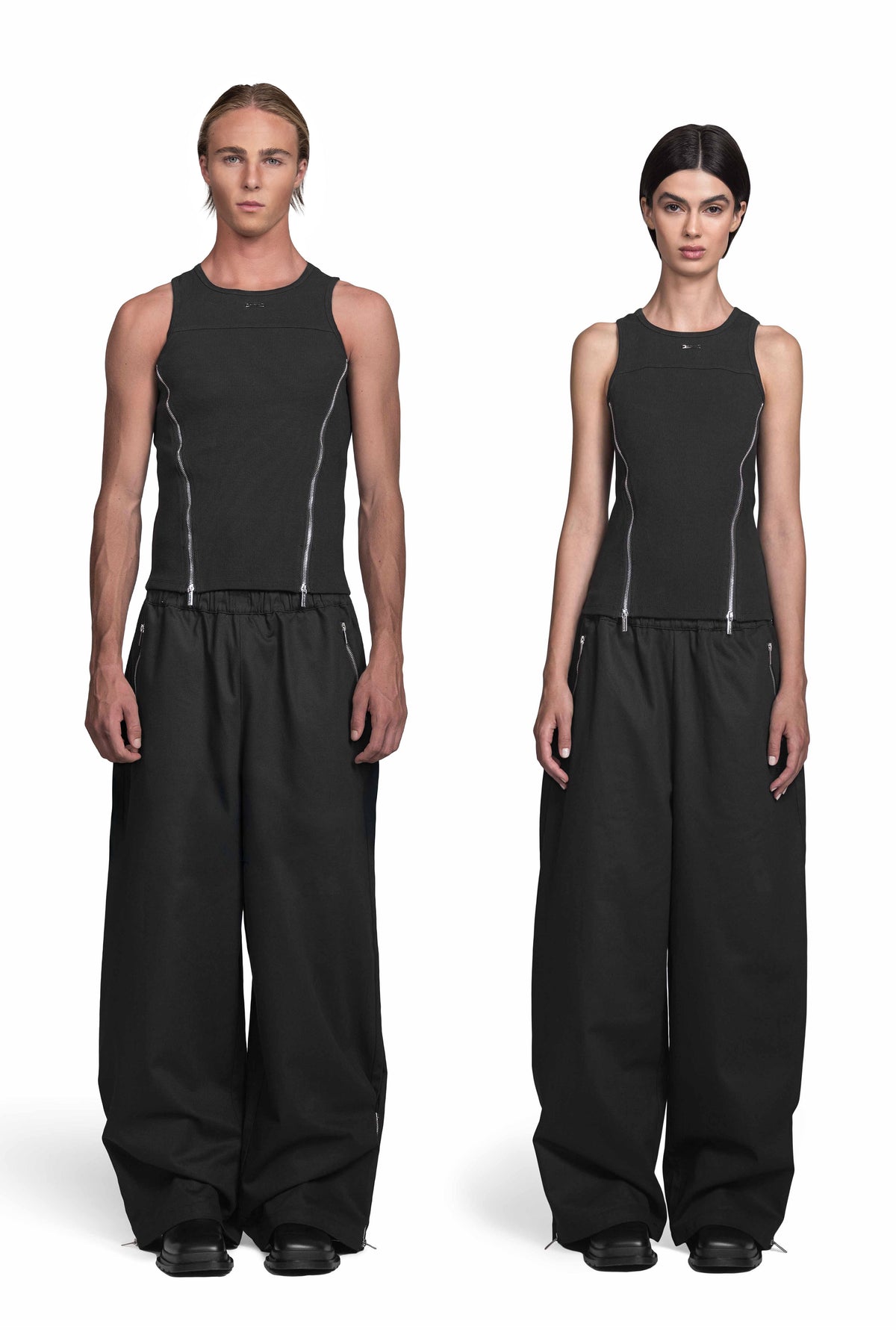 "STERNUM" Tanktop Black Slim Fit