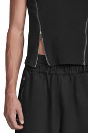 "STERNUM" Tanktop Black Slim Fit