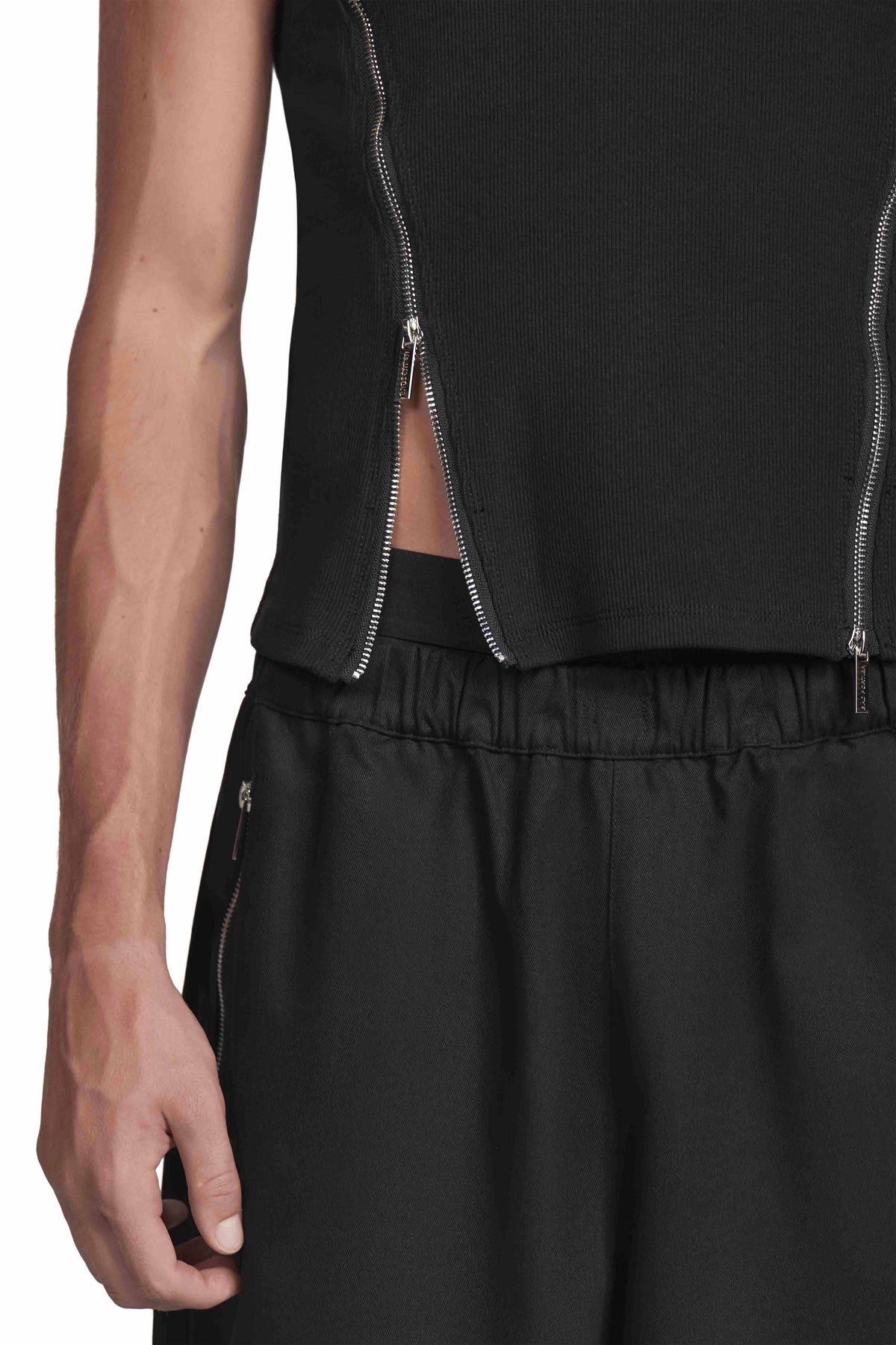"STERNUM" Tanktop Black Slim Fit