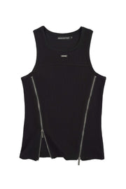 "STERNUM" Tanktop Black Slim Fit