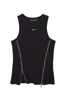 "STERNUM" Tanktop Black Slim Fit