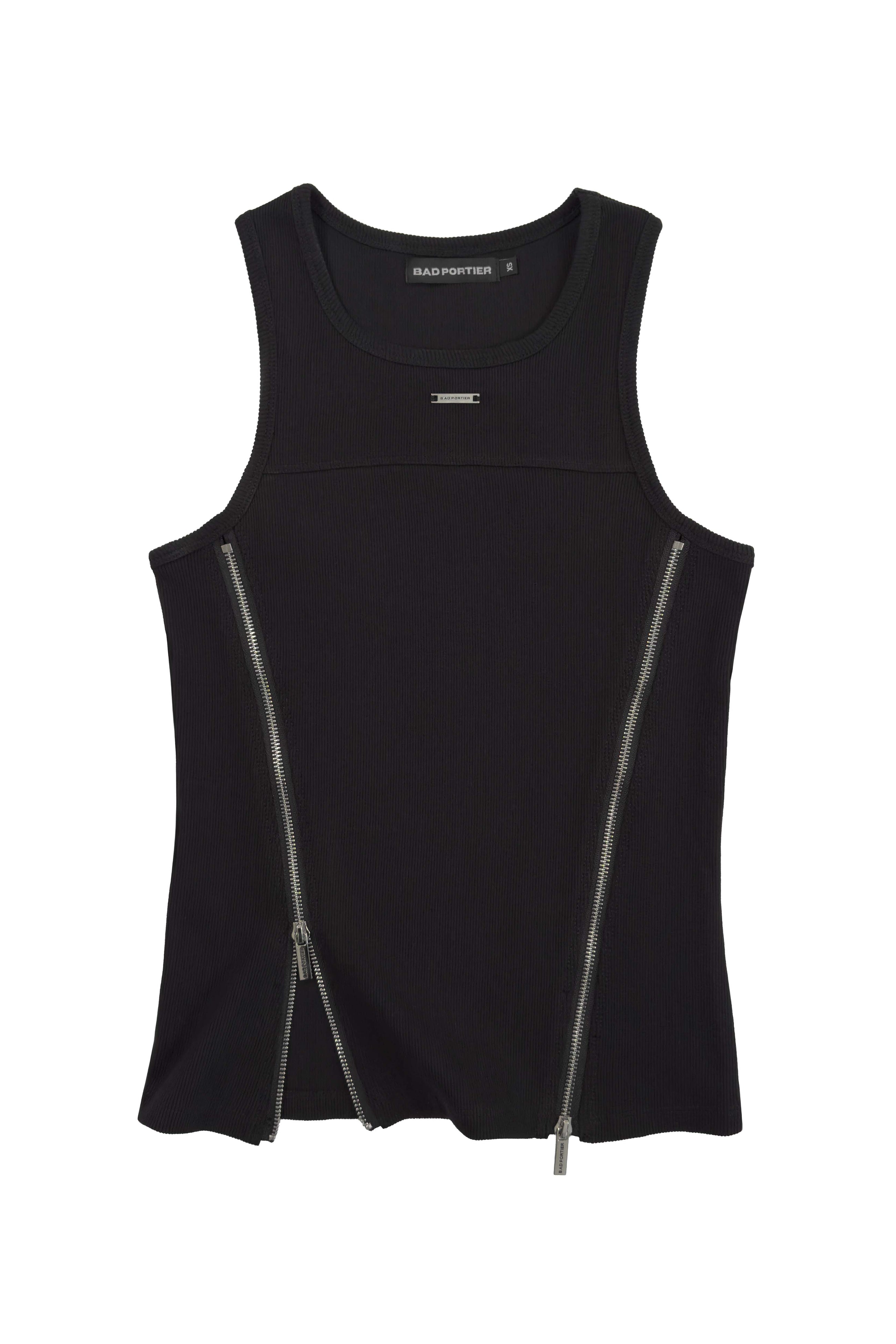 "STERNUM" Tanktop Black Slim Fit