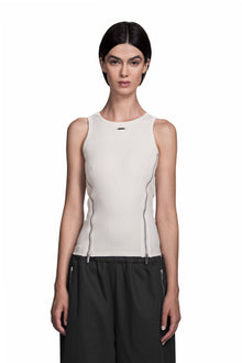 "STERNUM" Tanktop White Slim Fit