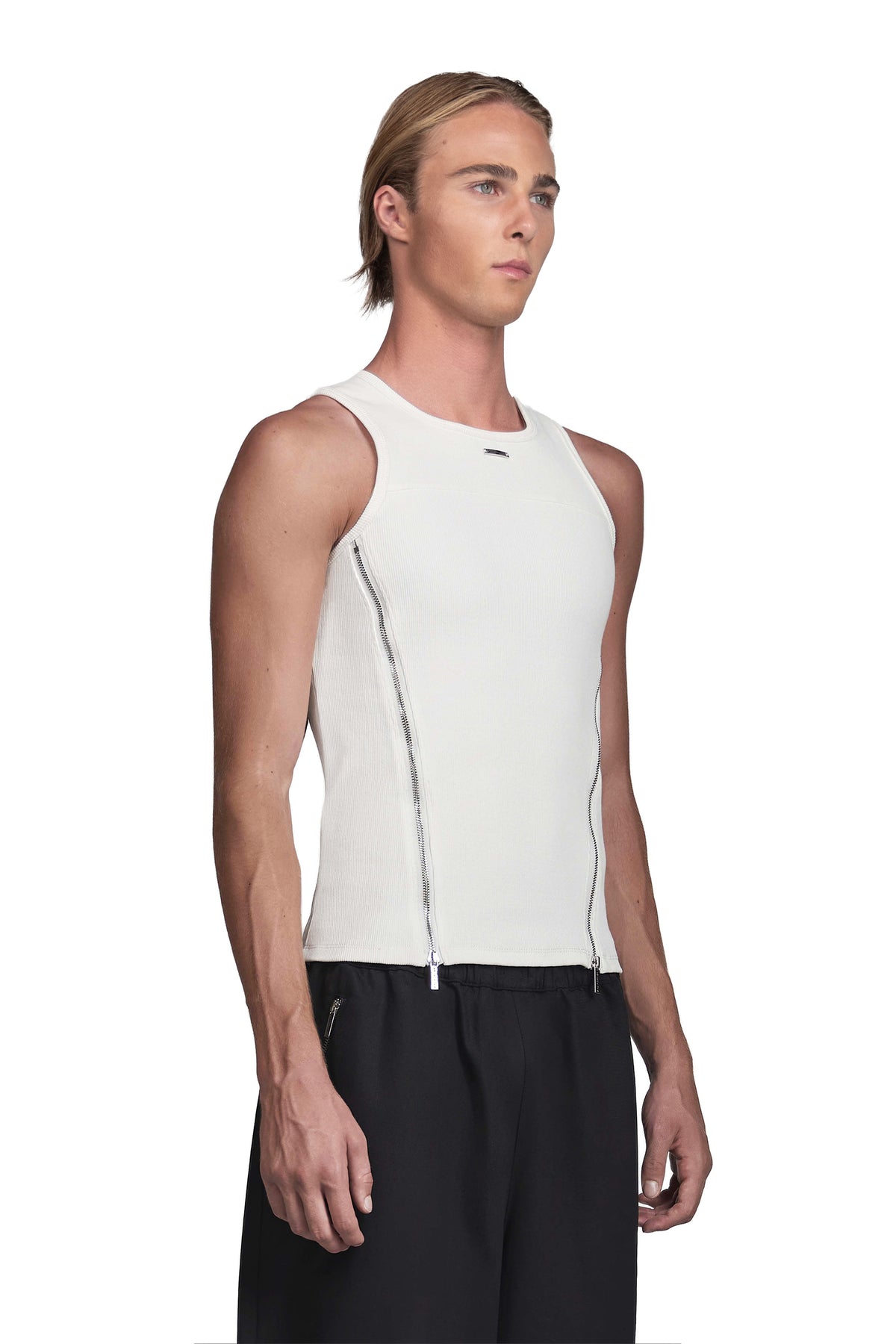 "STERNUM" Tanktop White Slim Fit