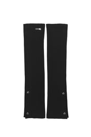 "RADIUS" Arm Warmers with Chrome Screw Rivets in Black