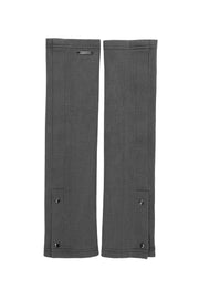 "RADIUS" Arm Warmers mit Chrom-Schraubnieten in Grau