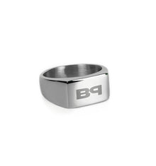 "SIGNATURE" Signet Ring aus Edelstahl mit BP-Monogramm