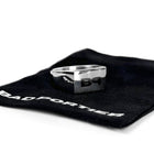 "SIGNATURE" Signet Ring aus Edelstahl mit BP-Monogramm