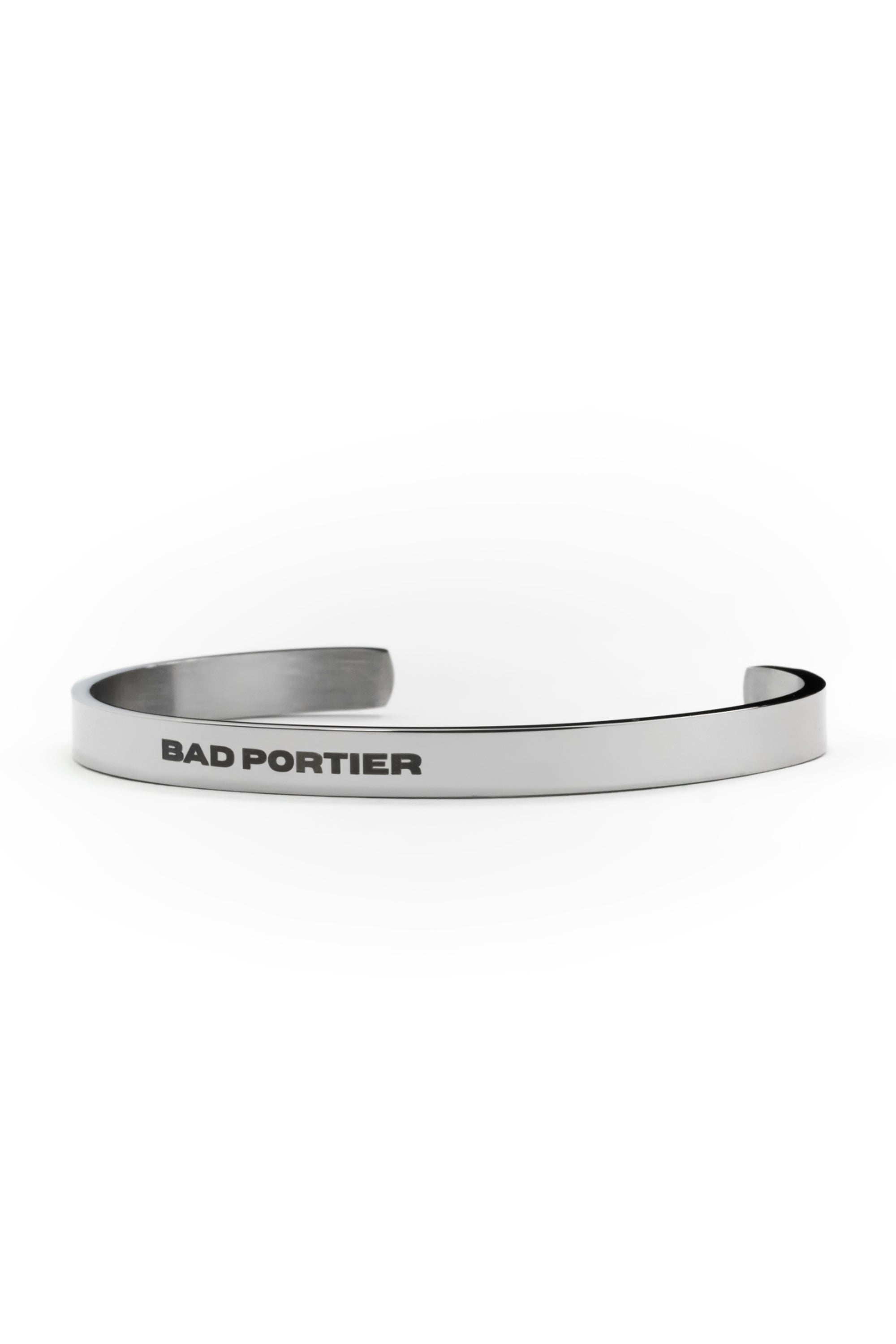 "SIGNATURE" Signet Bangle in Stainless Steel with BP Monogram