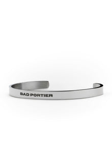 "SIGNATURE" Signet Bangle in Stainless Steel with BP Monogram