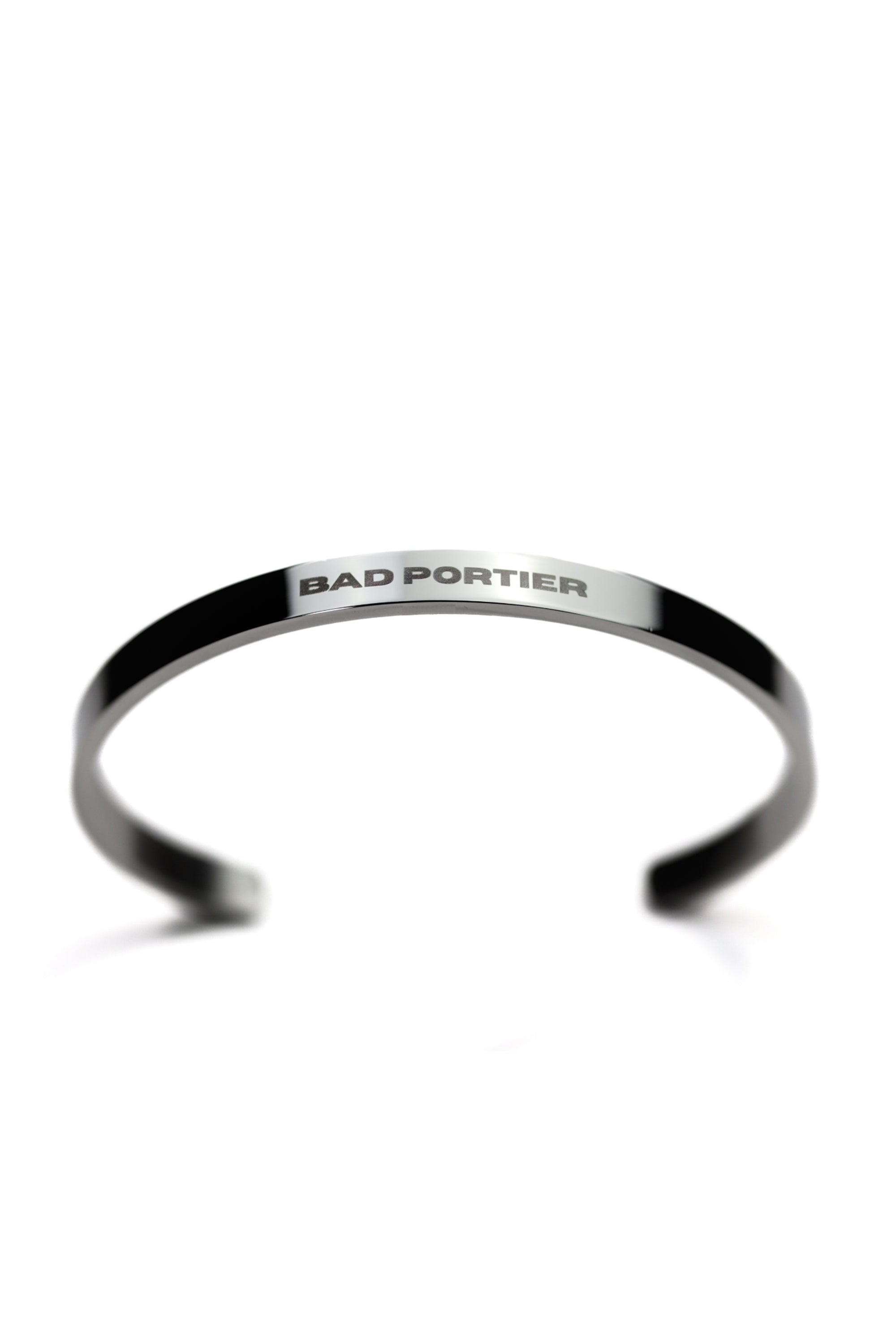 "SIGNATURE" Signet Bangle in Stainless Steel with BP Monogram