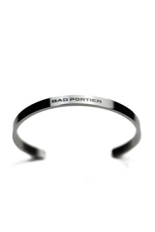 "SIGNATURE" Signet Bangle in Stainless Steel with BP Monogram
