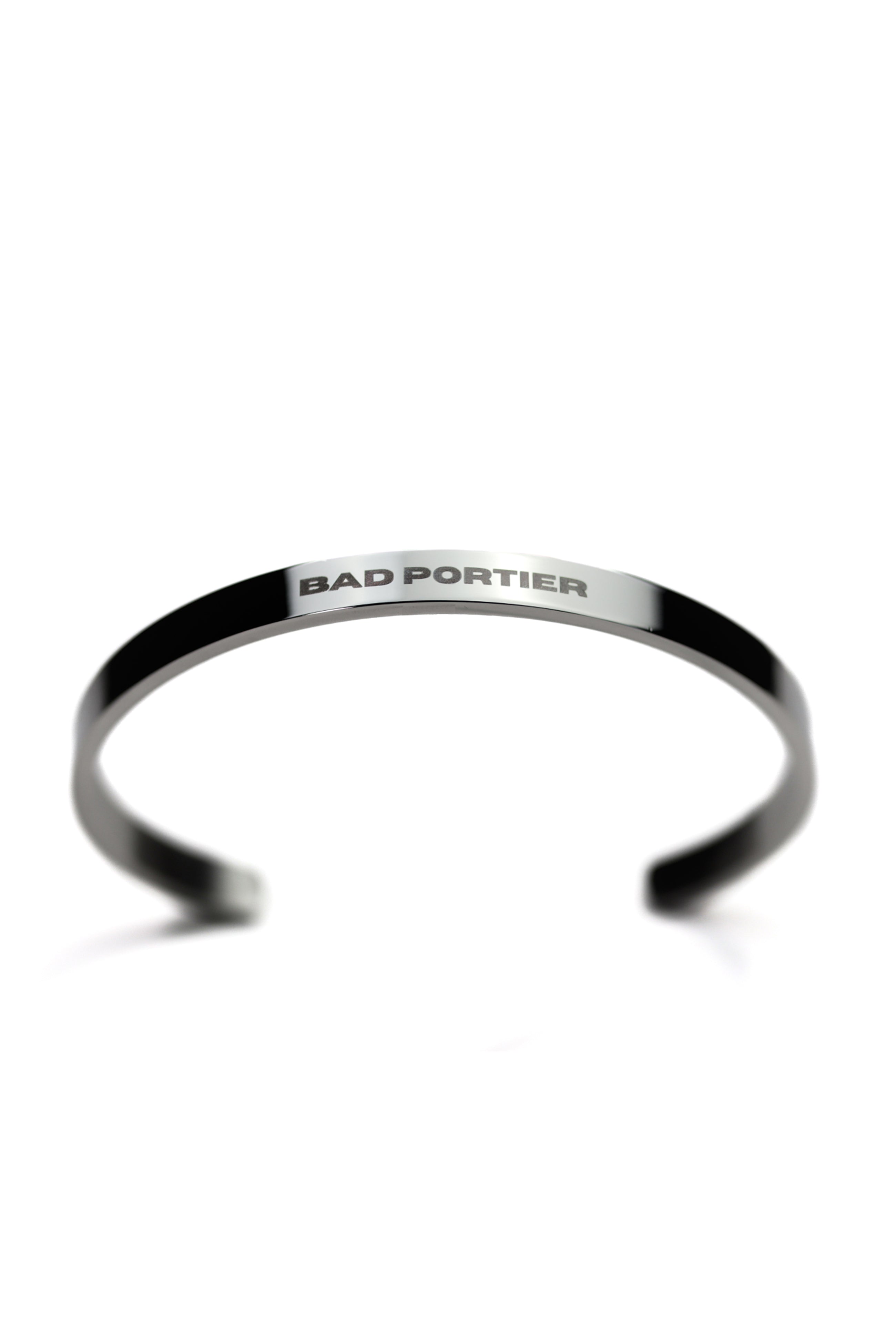 "SIGNATURE" Signet Bangle in Stainless Steel with BP Monogram