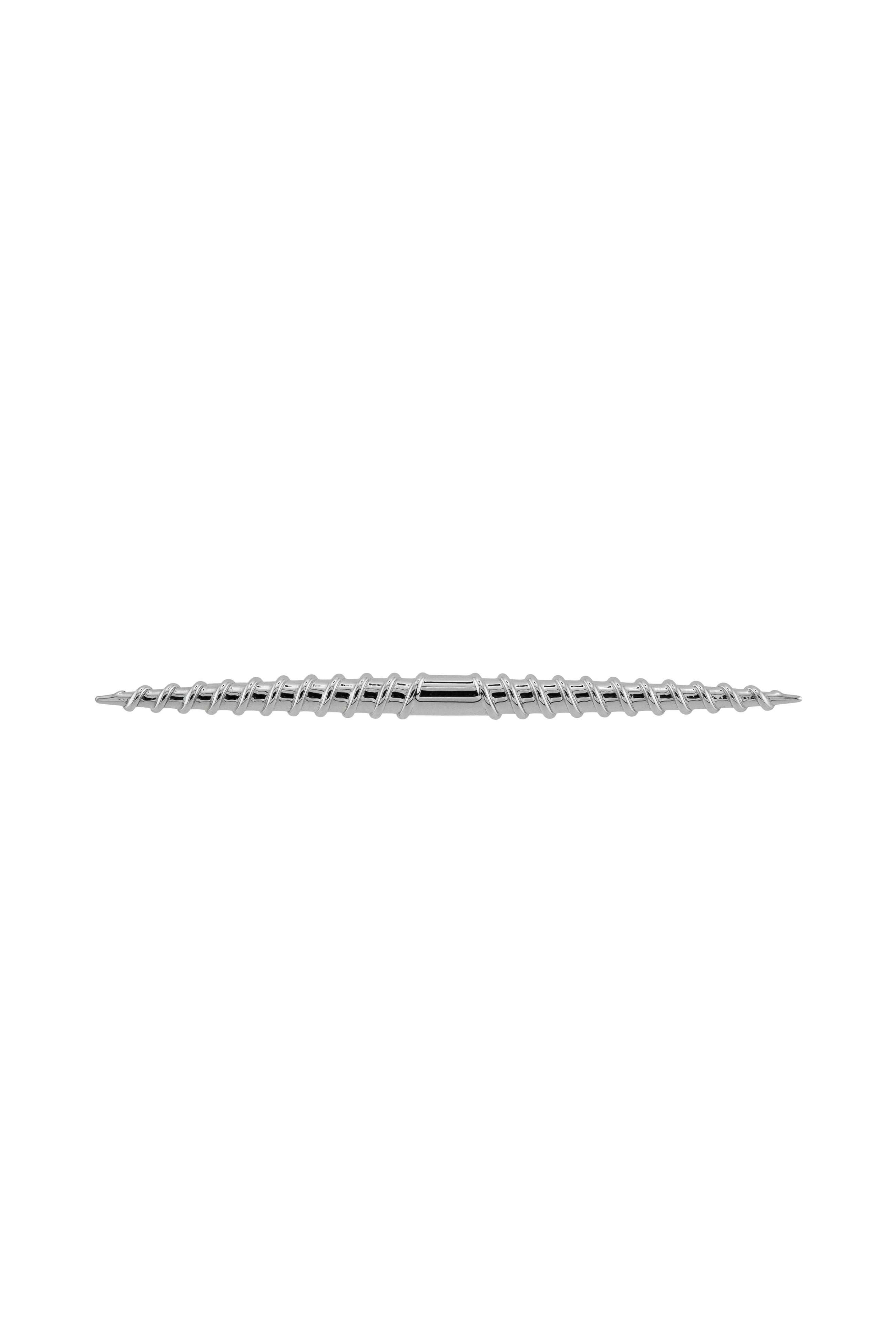 "SCHRAUBE" Sculptural Brooch in Stainless Steel