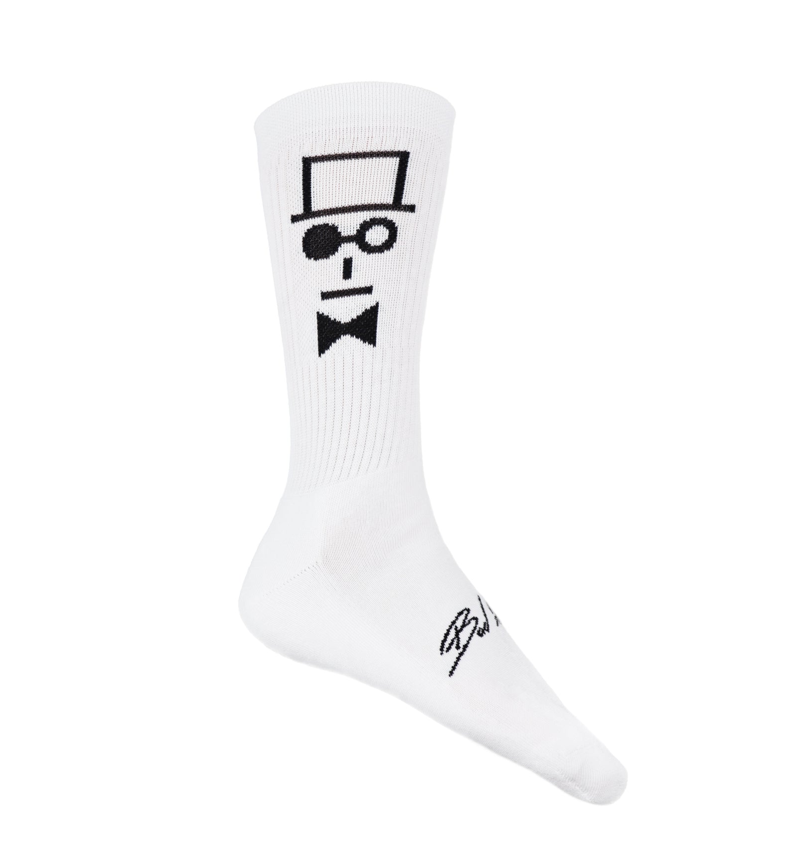 "TOP HAT" Socks White