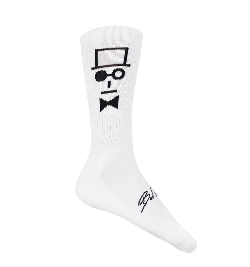 "TOP HAT" Socks White