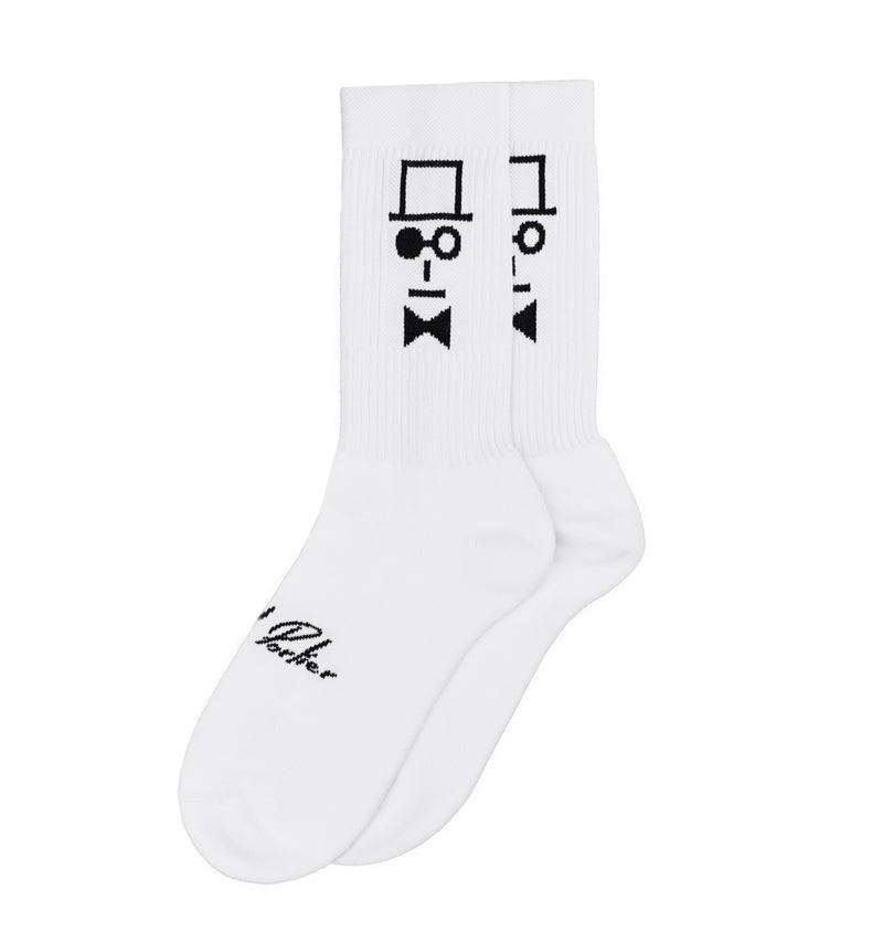 "TOP HAT" Socks White