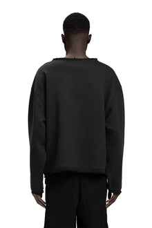 "IMPERFECTION" Distressed Hoodie Heavyweight in Schwarz