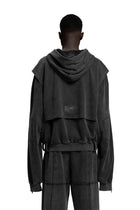"3F" Acid Hoodie Oversized in Acid-Washed