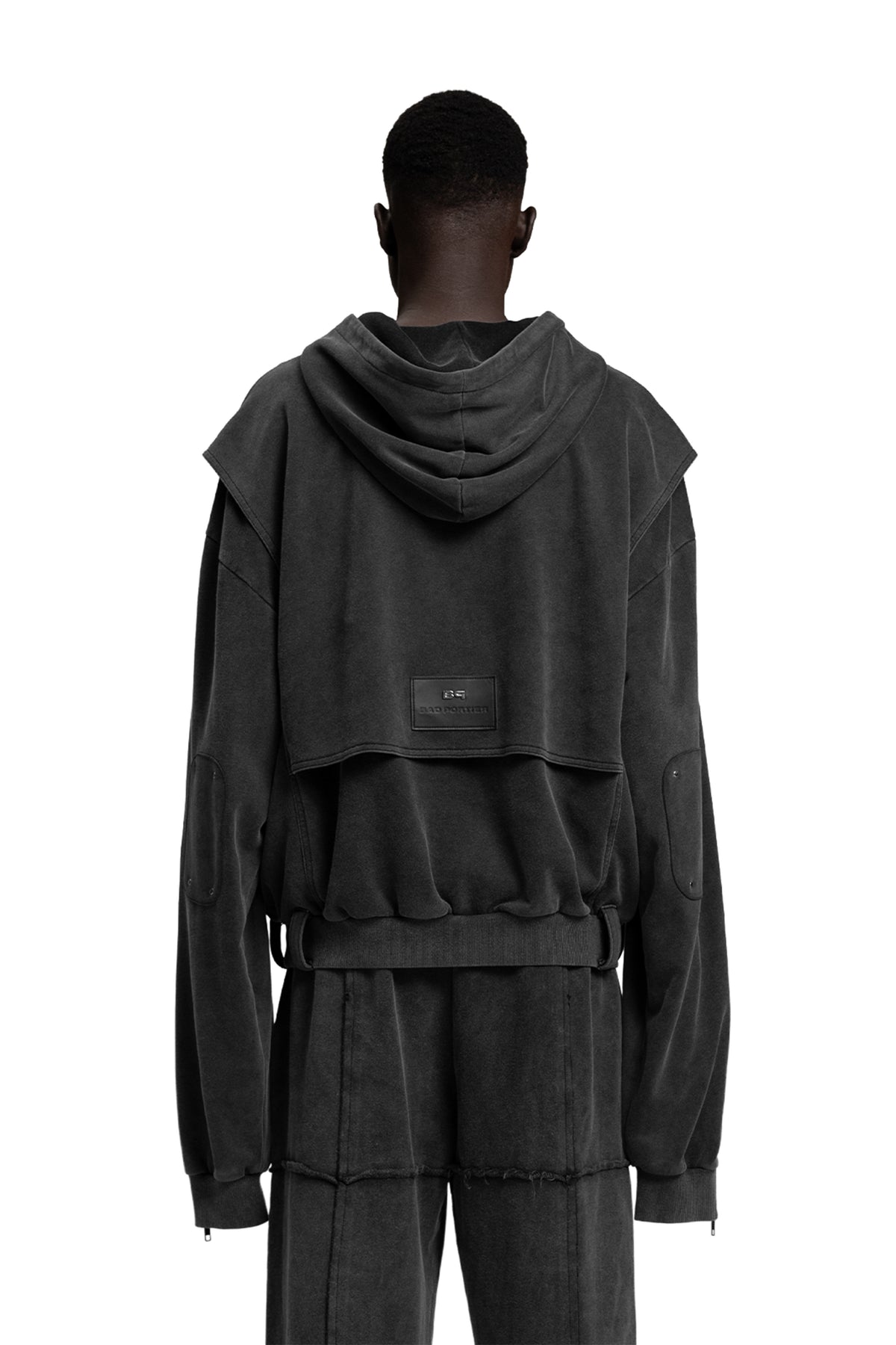 "3F" Acid Hoodie Oversized in Acid-Washed