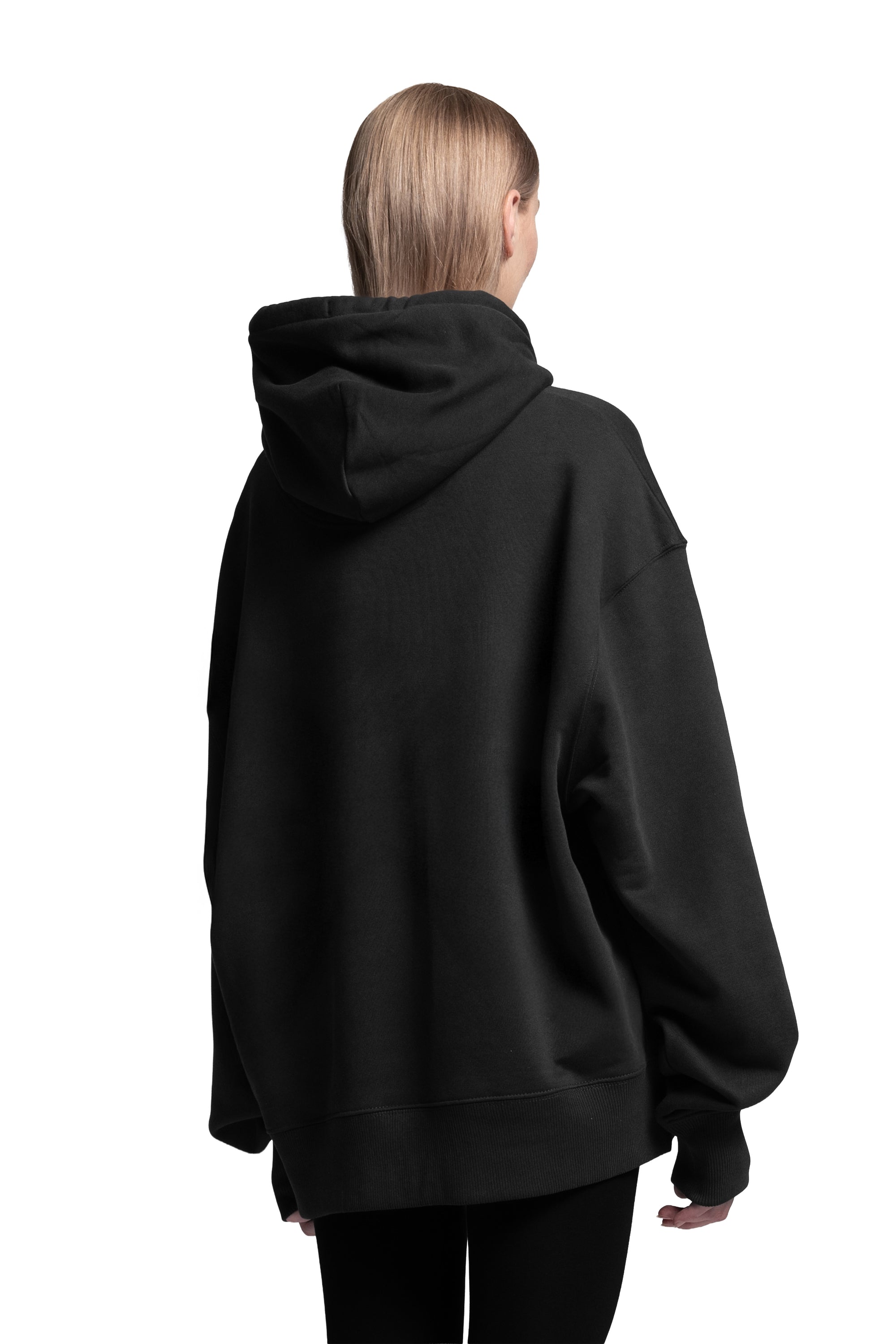 "CROSS" Hoodie Oversized in Black
