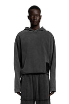 "CROPPED" Acid Hoodie oversized cropped Passform in Acid Grey