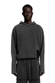 "CROPPED" Acid Hoodie oversized cropped Passform in Acid Grey