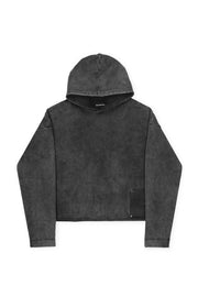 "CROPPED" Acid Hoodie oversized cropped Passform in Acid Grey