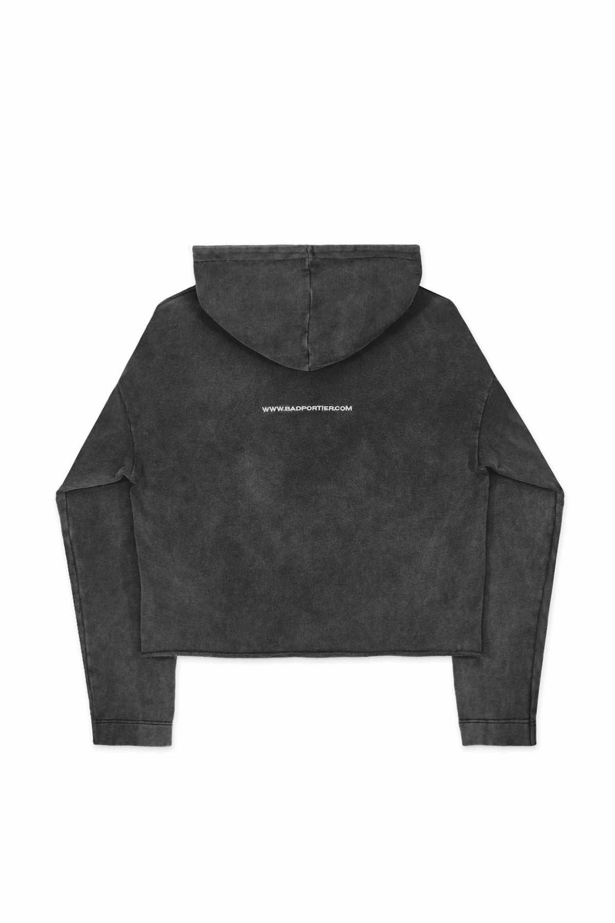 "CROPPED" Acid Hoodie oversized cropped Passform in Acid Grey