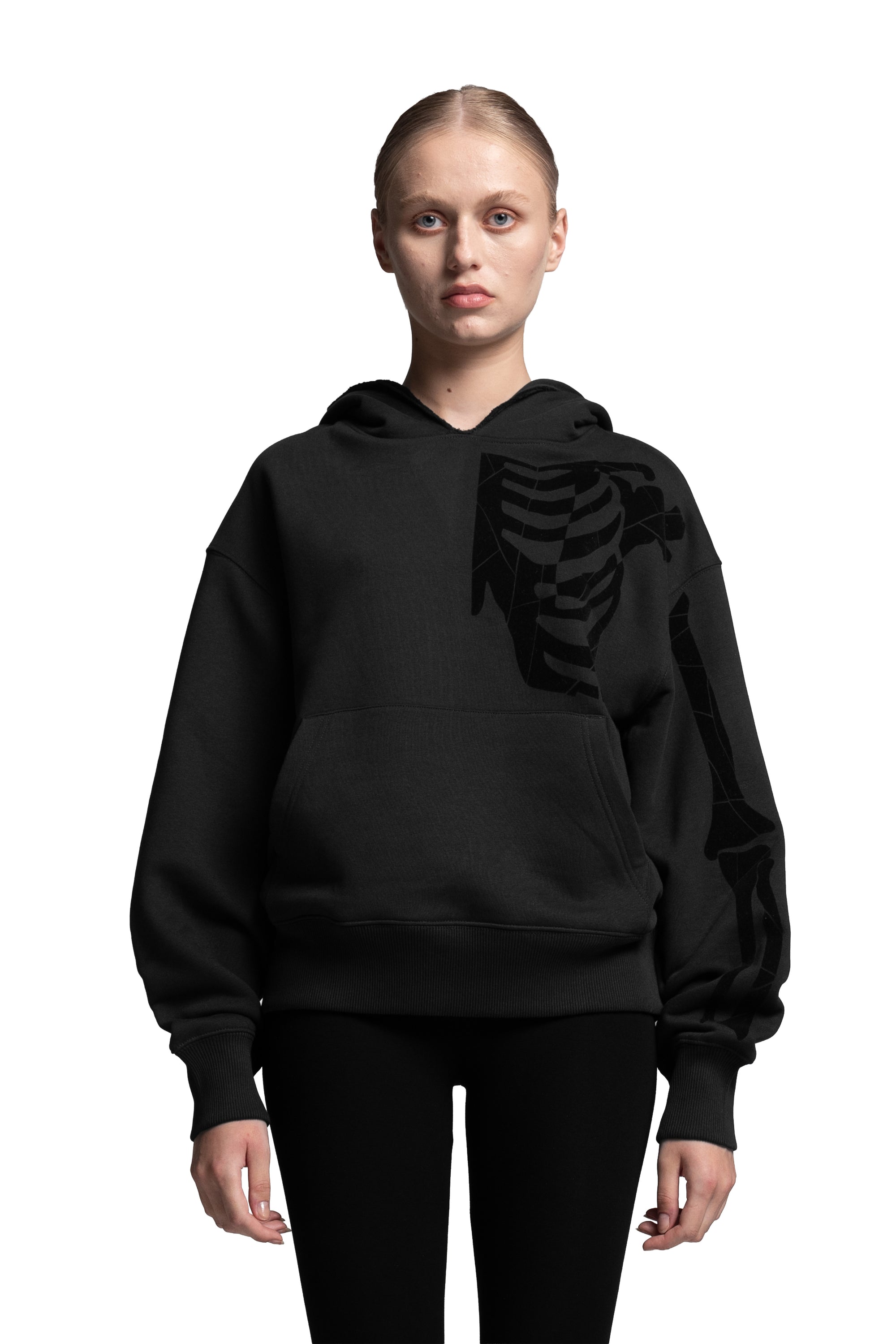"SKELETON" Hoodie regular Unisex-Passform in Schwarz