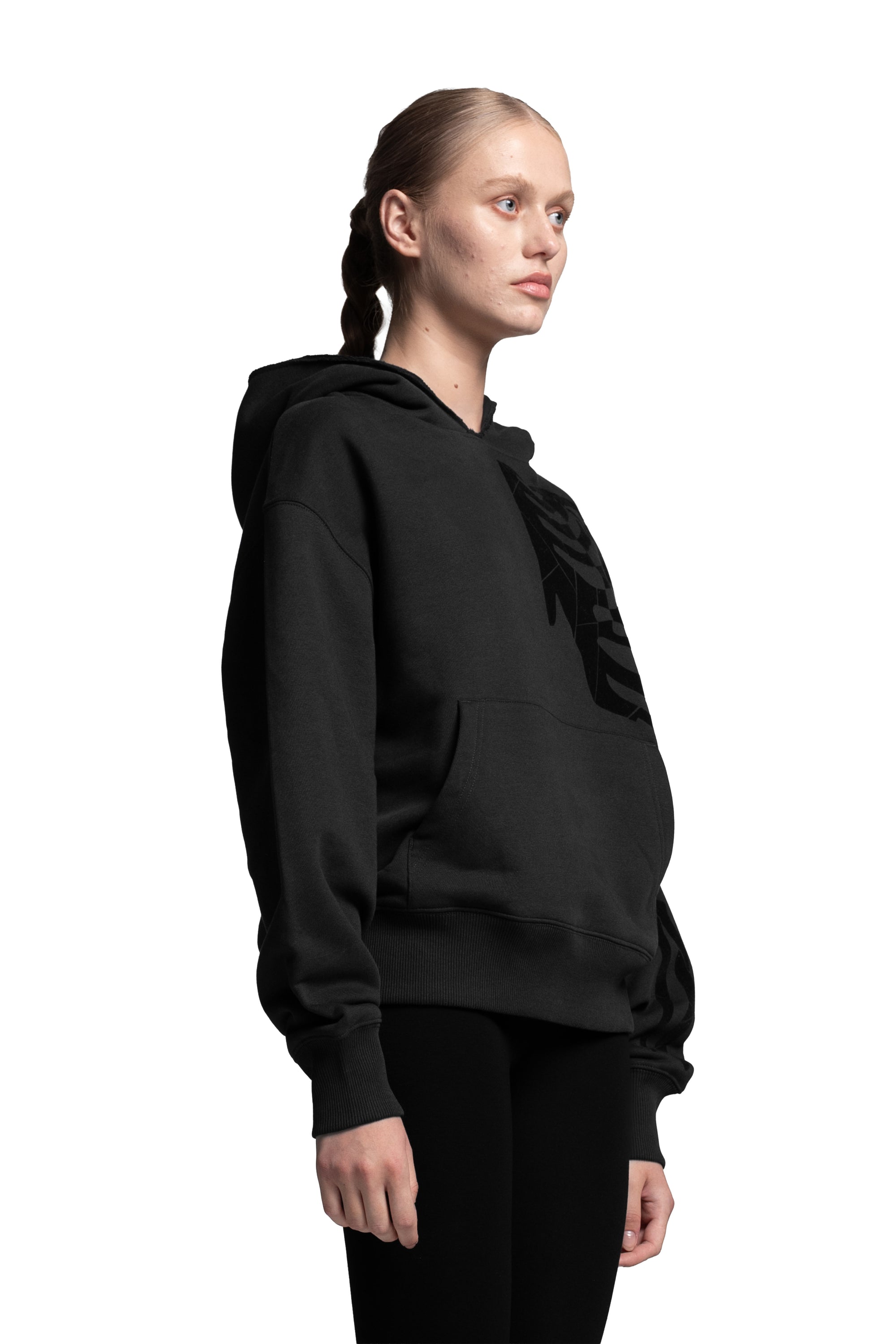 "SKELETON" Hoodie regular Unisex-Passform in Schwarz